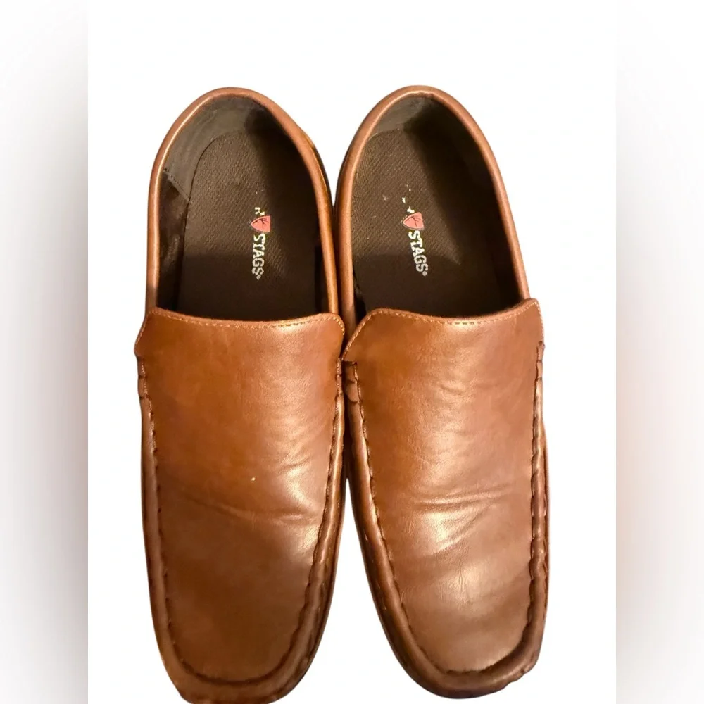 Deer Stags Boys Slip on Loafer in Brown| Size: 6.5